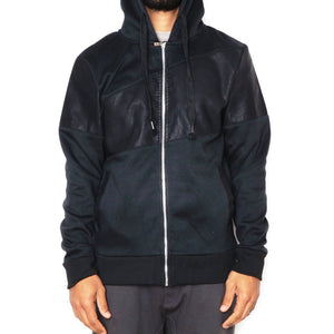 LEATHER MOTO HOODY