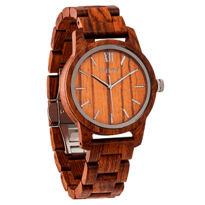 Men's Handmade Engraved Kosso Wooden Timepiece -
