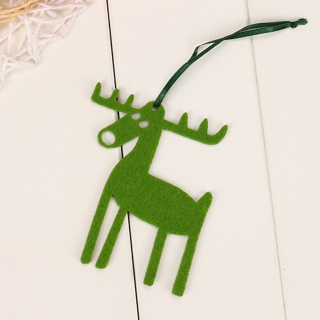 10PC Cute Christmas Elk Shape Felt Ornament
