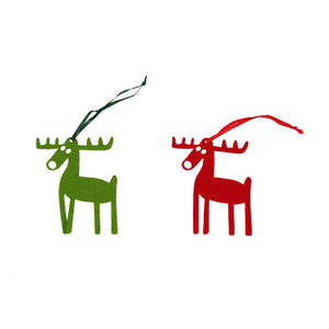 10PC Cute Christmas Elk Shape Felt Ornament