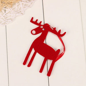 10PC Cute Christmas Elk Shape Felt Ornament