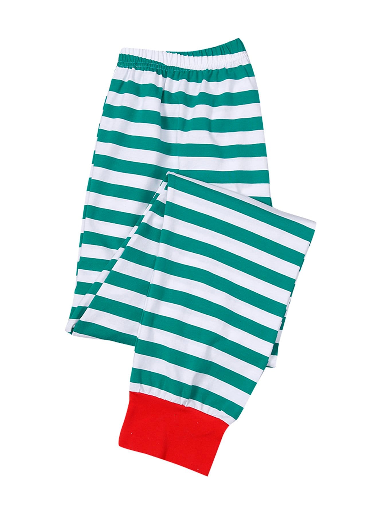 Christmas Men Santa Print Striped Pajama Set