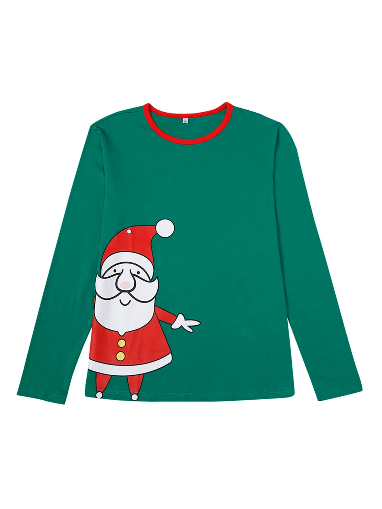 Christmas Men Santa Print Striped Pajama Set
