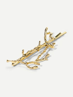 Christmas Branches Decorated Hair Clip