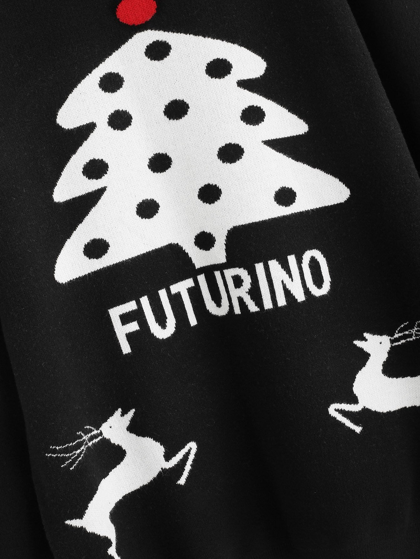 Christmas & Letter Print Jumper