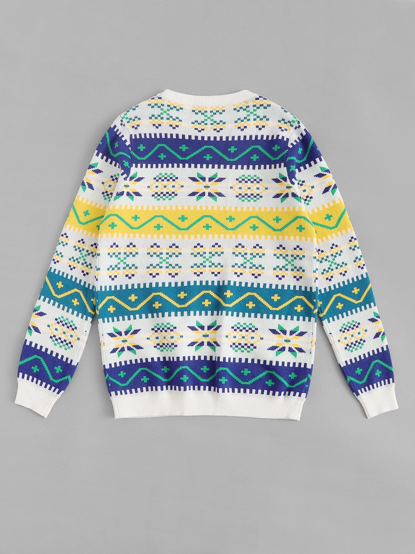Christmas & Geo Print Jumper