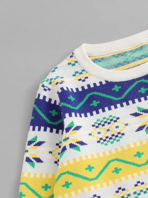 Christmas & Geo Print Jumper