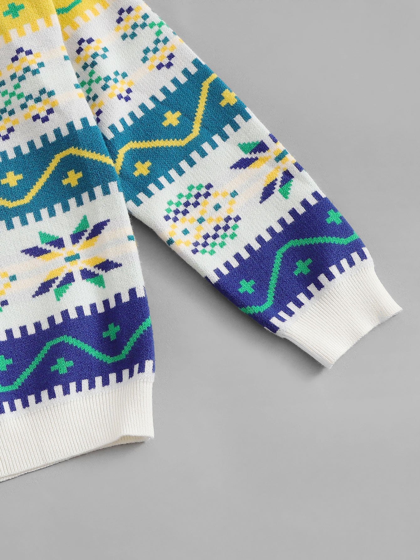 Christmas & Geo Print Jumper