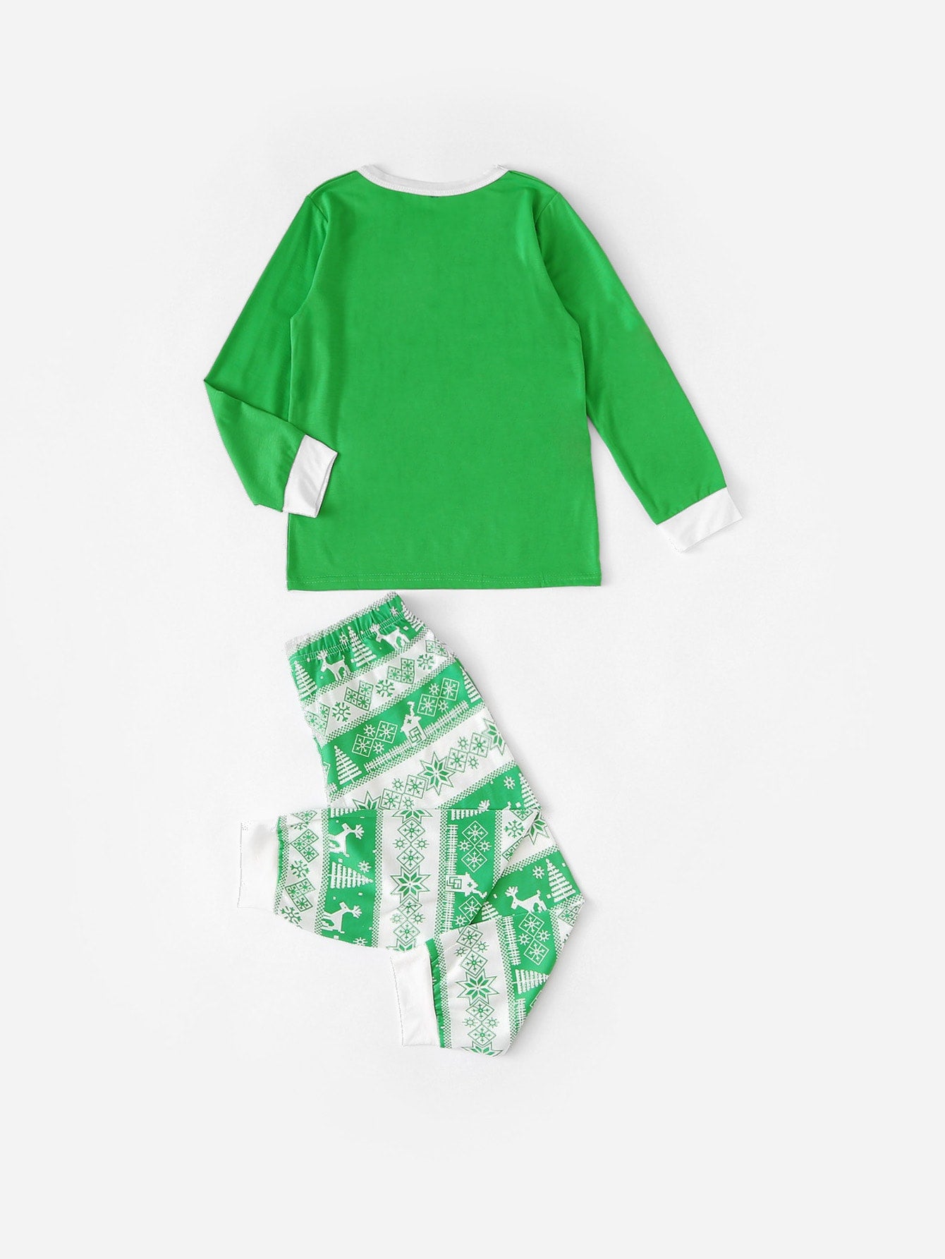 Christmas Kids Deer & Letter Print Pajama Set