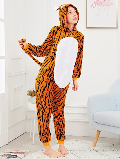 Christmas Plush Tiger Onesie