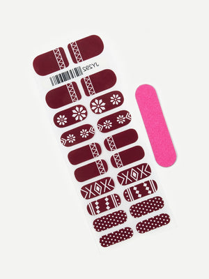 Christmas Nail Sticker 1sheet & Nail File 2pack