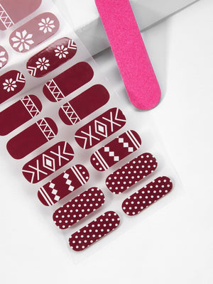 Christmas Nail Sticker 1sheet & Nail File 2pack