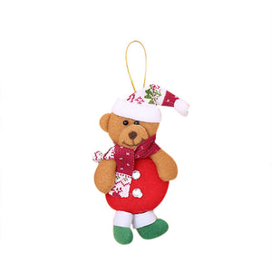 16*8CM Cute Cloth Christmas Ornaments Gift Santa