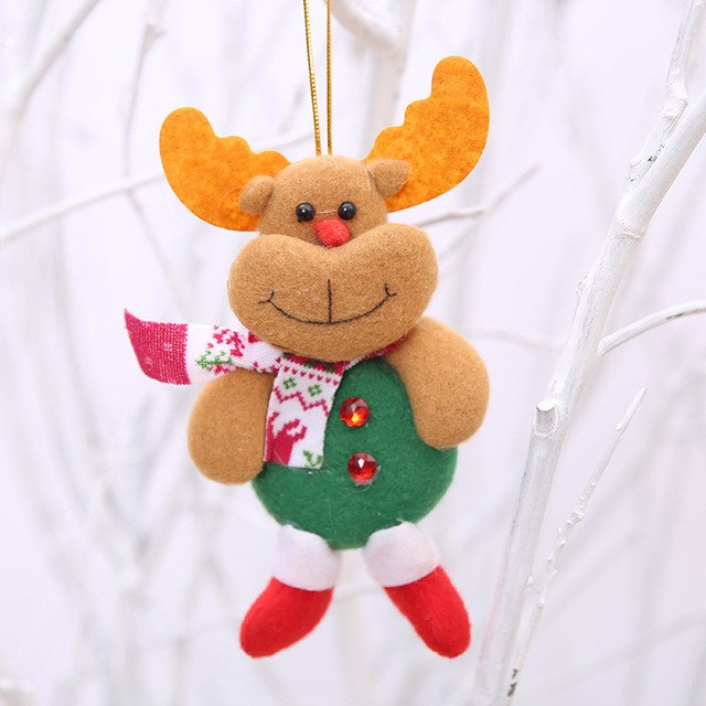 16*8CM Cute Cloth Christmas Ornaments Gift Santa