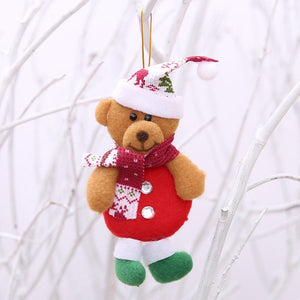 16*8CM Cute Cloth Christmas Ornaments Gift Santa