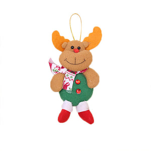 16*8CM Cute Cloth Christmas Ornaments Gift Santa