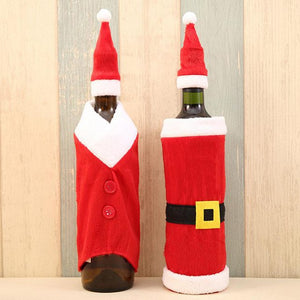 1pc Christmas Red Wine Bottle Cover Bags Xmas