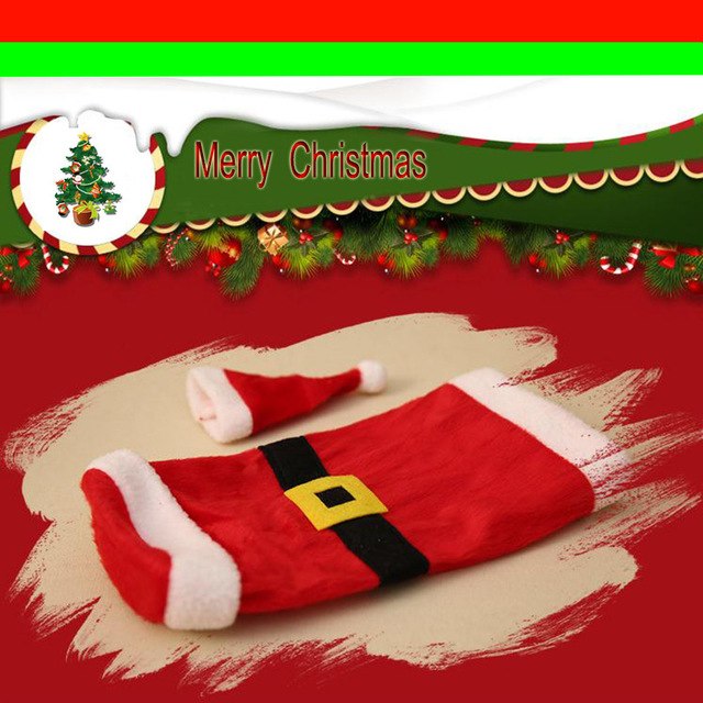 1pc Christmas Red Wine Bottle Cover Bags Xmas