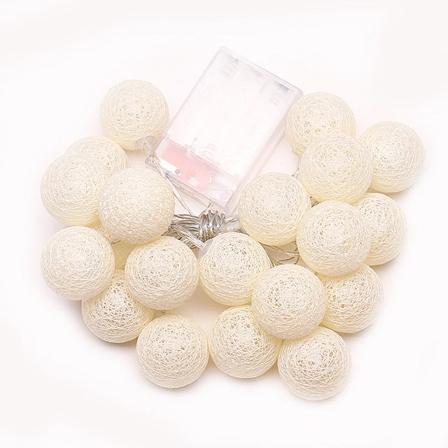 1pc Hothot 2.3M 20LED Cotton Ball Shape Copper