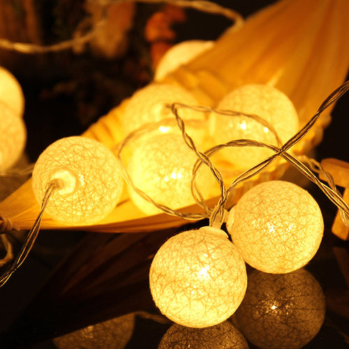 1pc Hothot 2.3M 20LED Cotton Ball Shape Copper