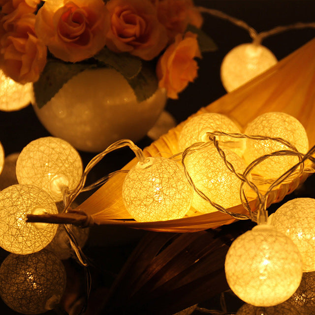 1pc Hothot 2.3M 20LED Cotton Ball Shape Copper