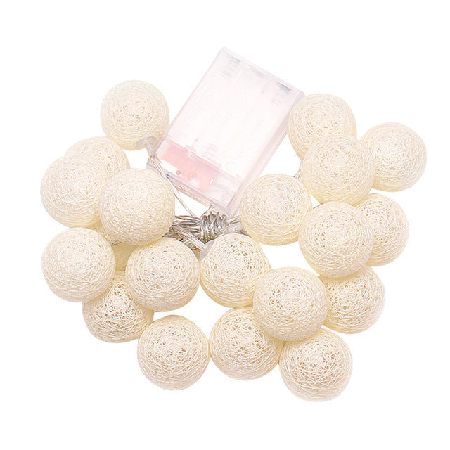 1pc Hothot 2.3M 20LED Cotton Ball Shape Copper