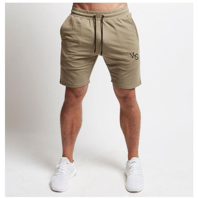 Mens Cotton Shorts Calf-Length Gyms Fitness