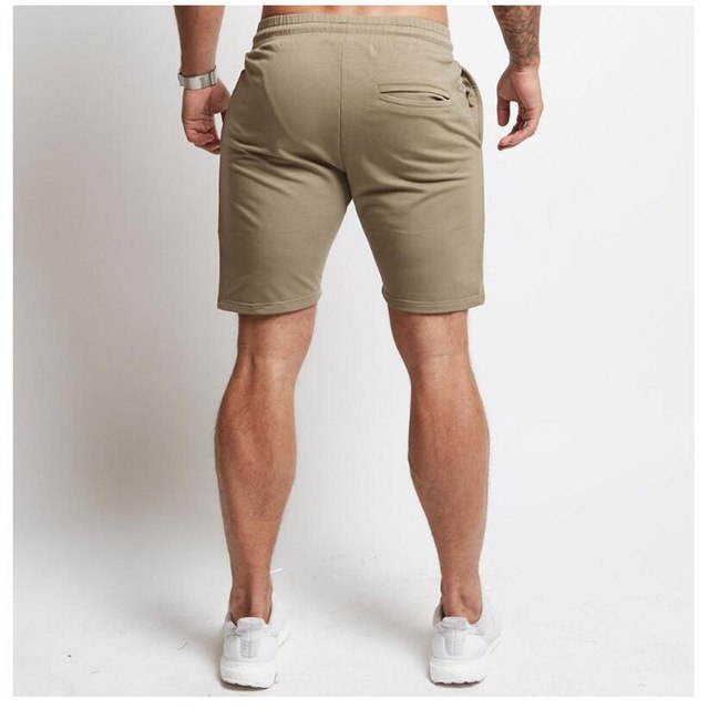Mens Cotton Shorts Calf-Length Gyms Fitness