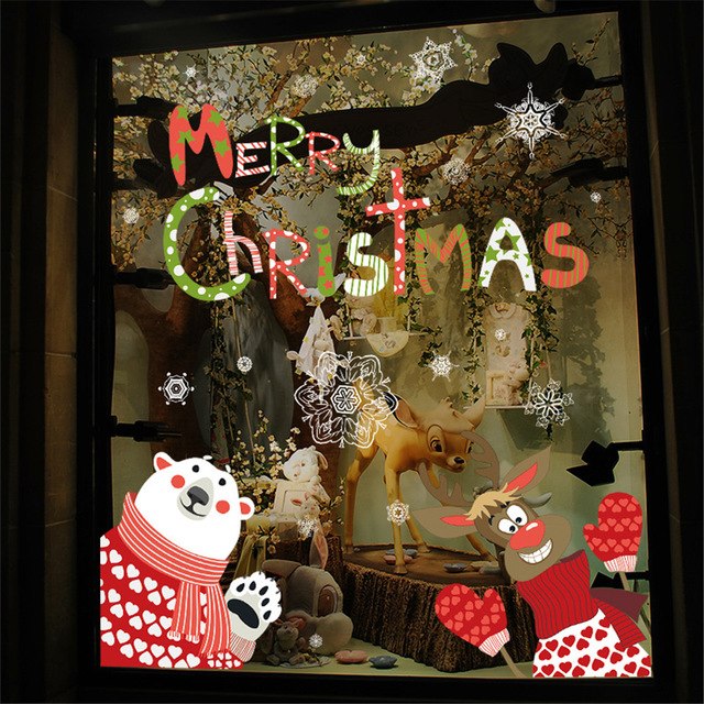 2018 Merry Christmas Household Room Wall Sticker