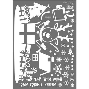 2019 Merry Christmas Window Stickers PVC Wallpaper