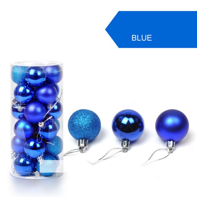 24pcs Christmas Xmas Tree Ball Bauble Hanging Ball
