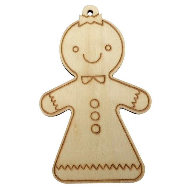 2Pcs / Set Wooden Christmas Cookies Pendant