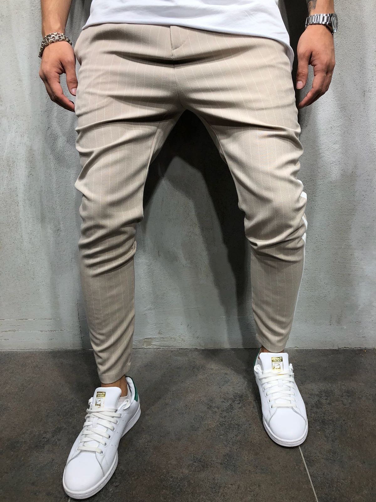 Ankle Pants Streetwear Striped 3906