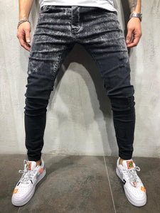 Black Stonewashed Jeans Skinny Fit 3990