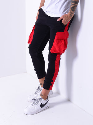 Cargo Jogger Sweatpants Side Stripes 4119
