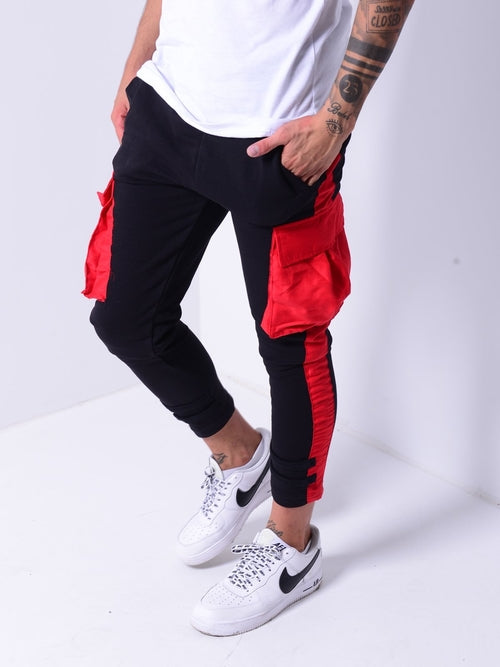 Cargo Jogger Sweatpants Side Stripes 4119