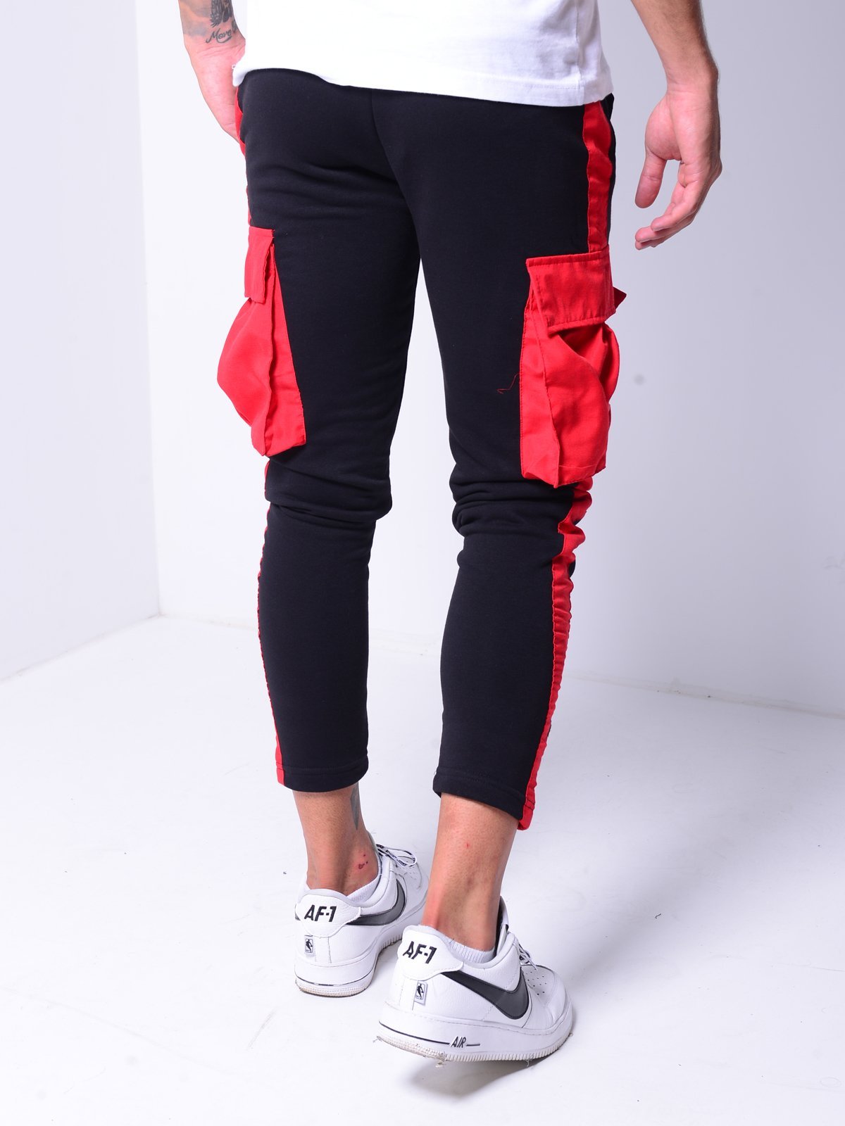 Cargo Jogger Sweatpants Side Stripes 4119