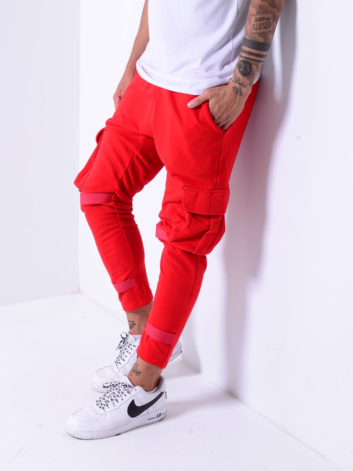 Cargo Jogger Sweatpants Touch Fastener 4124