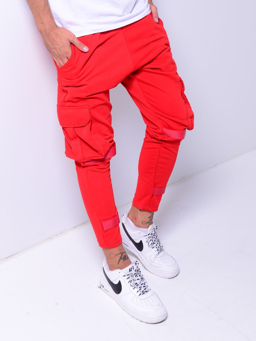 Cargo Jogger Sweatpants Touch Fastener 4124