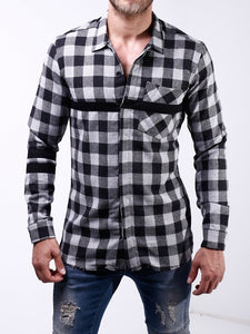 Check Shirt Stripe Details 4159