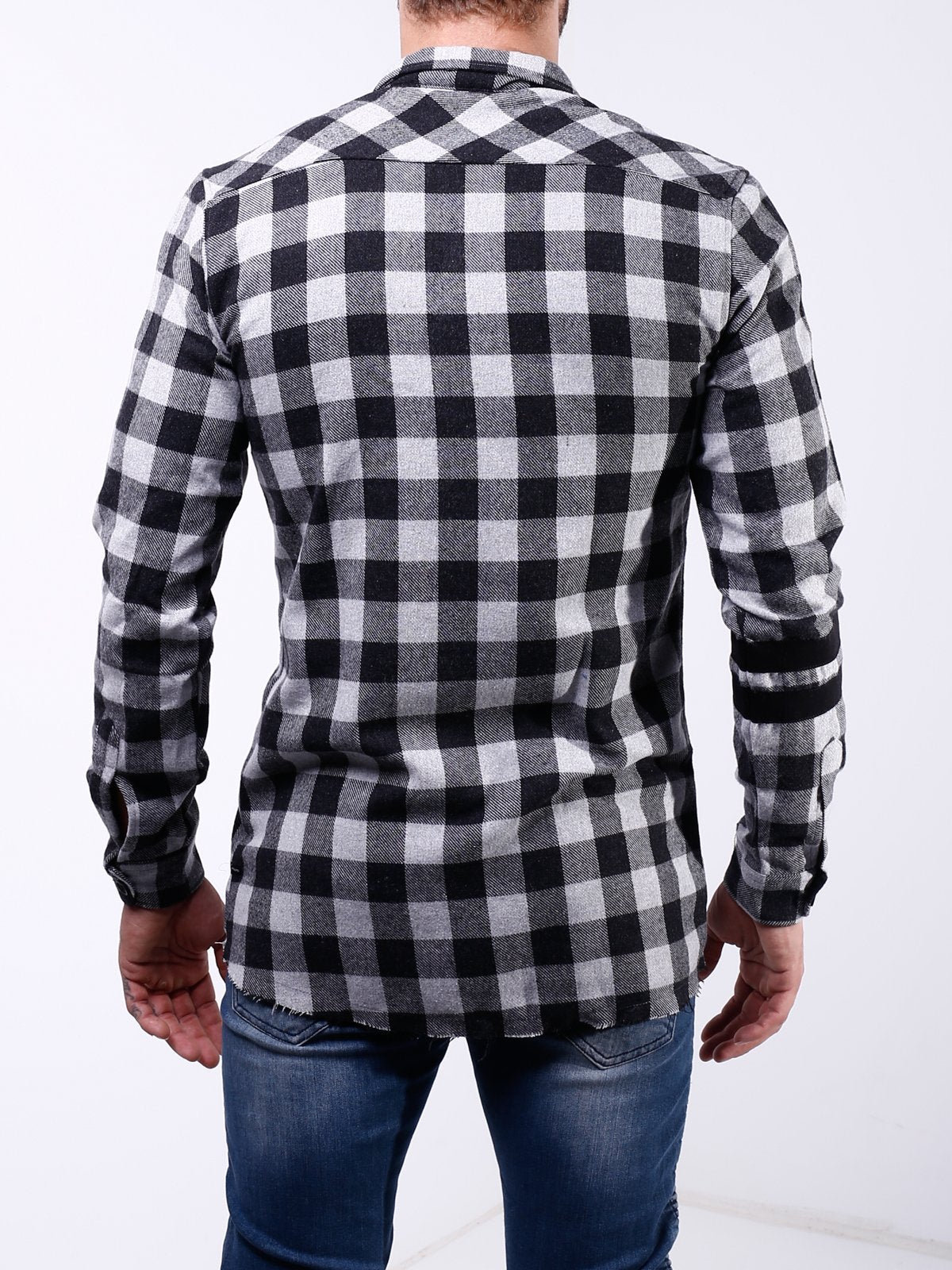 Check Shirt Stripe Details 4159