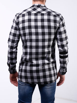 Check Shirt Stripe Details 4159