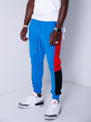 Plain Sweatpants Side Stripes 4215