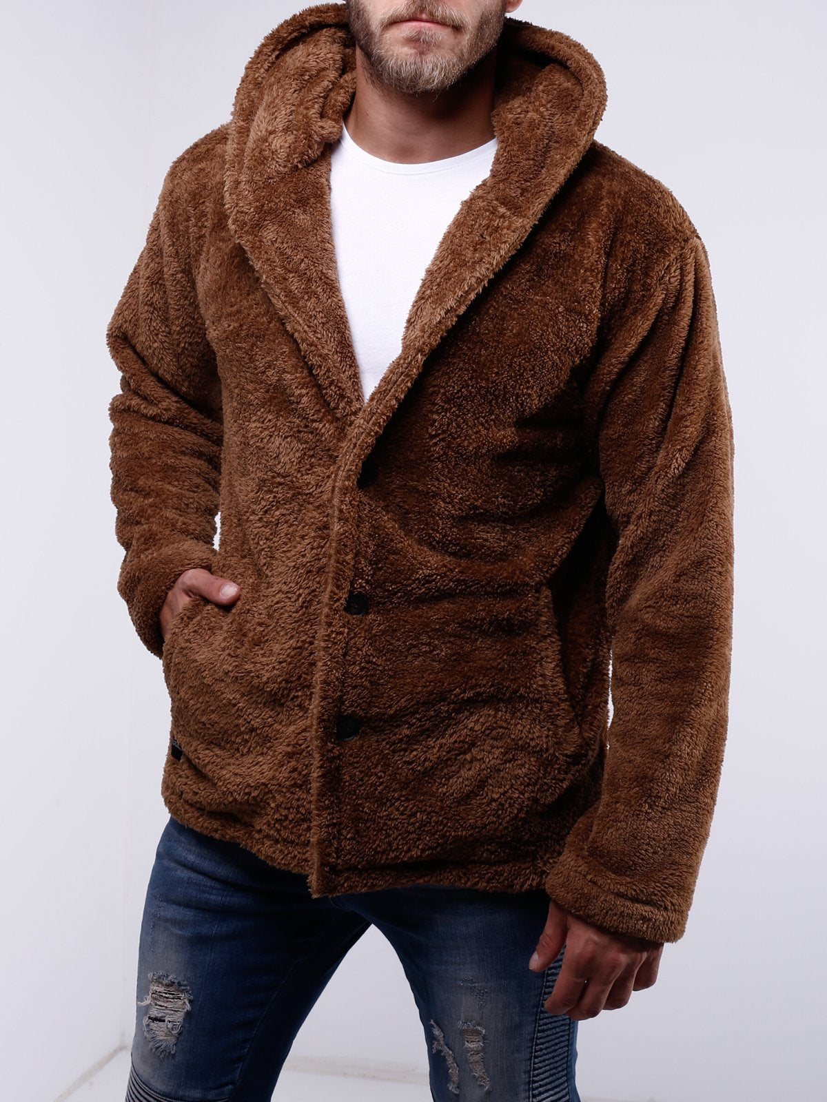 Plush Hoodie Jacket 4231