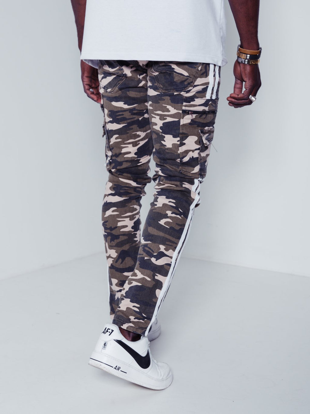 Cargo Camouflage Jeans Side Stripes 4366