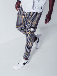 Checkered Sweatpants Cargo Pocket 4371