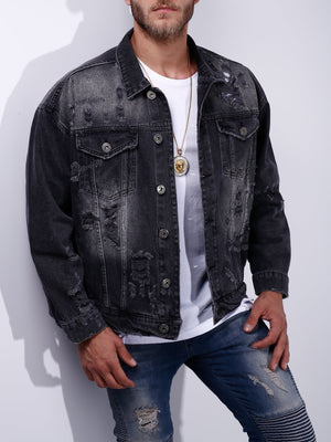 Distressed Denim Jacket 4463