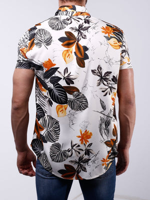 Button-Up Shirt Revere Collar 4484