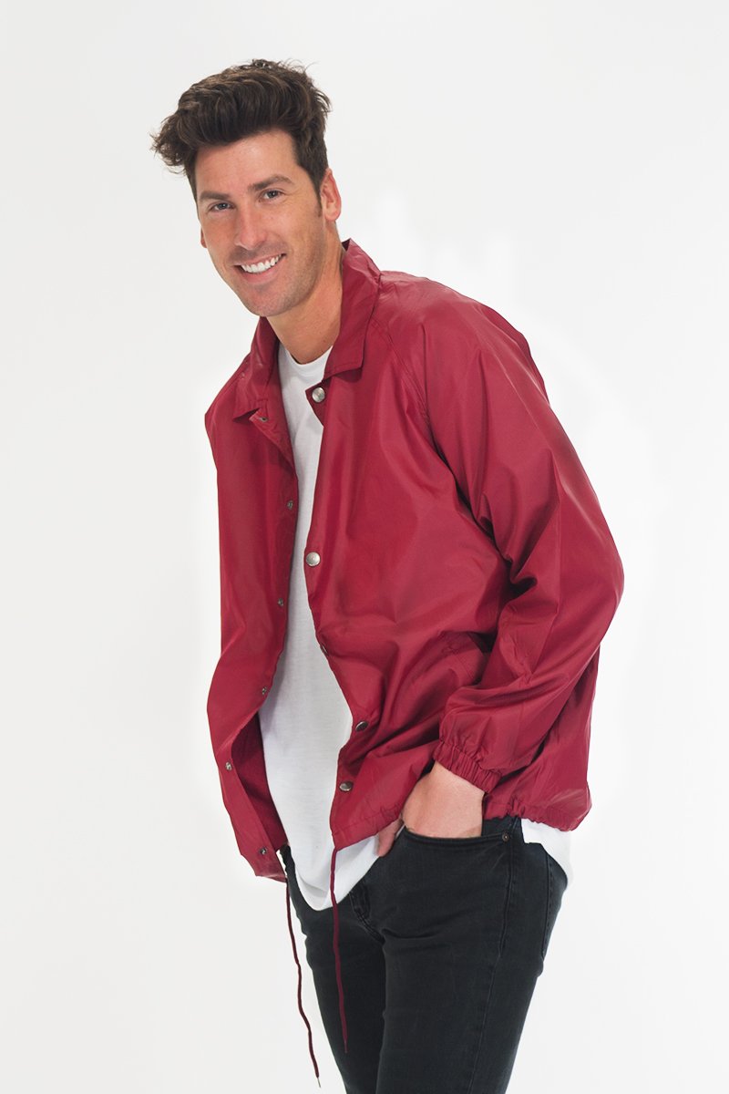 COACHS JACKET- MAROON