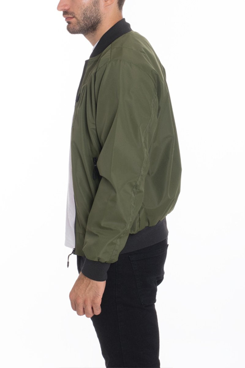 VINYL JACKET- OLIVE